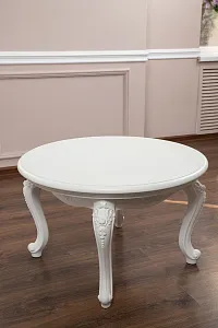 Столик круглый Мишель белый матовый
