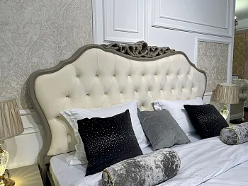 Кровать Мокко 180x200 см серый камень