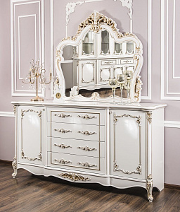 Комод Флоренция белый глянец