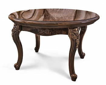 Столик круглый Джоконда корень дуба глянец