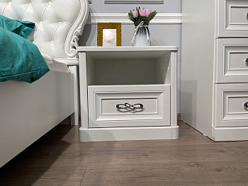 Тумба прикроватная детская Мишель белый матовый