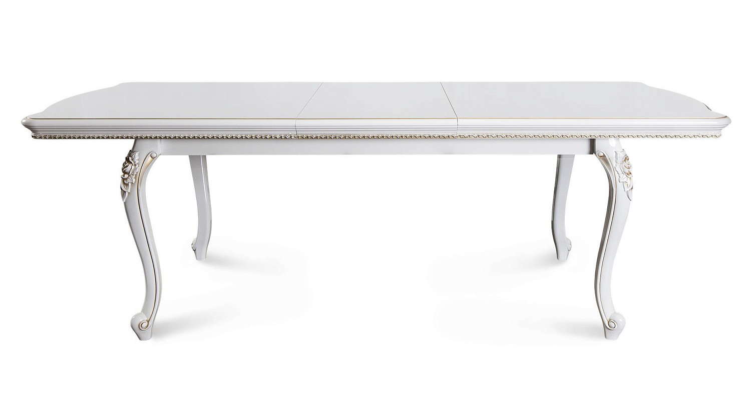 Стол Натали прямоугольный белый глянец