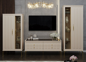 Гостиная Замира 2+тв+2 бежевый