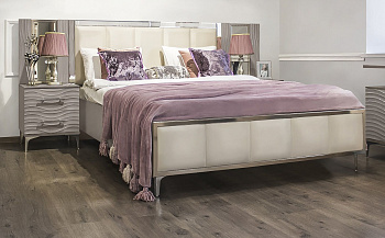 Зеркало Гравита для прикроватной серый камень глянец