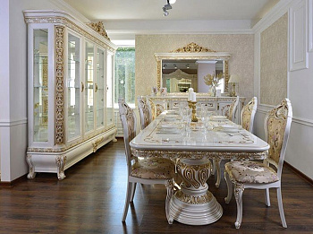 Столовая Алсу белый глянец