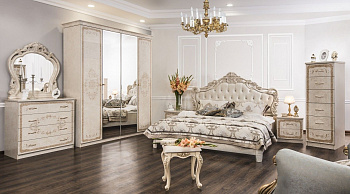 Кровать Патрисия 180х200 см крем корень глянец