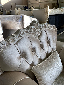 Кресло Патрисия серый глянец