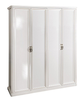 Шкаф Натали 4-дверный (2+2) без зеркал белый глянец