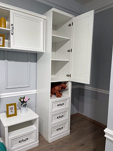 Шкаф детский Мишель 1-ств без зеркал белый матовый