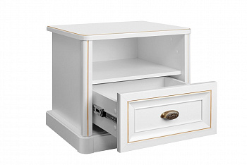 Тумба прикроватная детская Натали белый глянец
