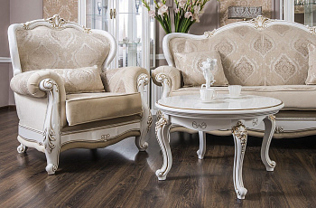 Кресло Натали белый глянец