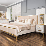 Кровать Лара 180x200 см белый глянец