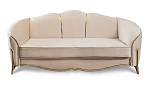 Диван Лара 3х местный бежевый золото