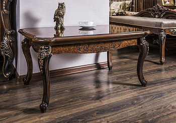 Столик прямоугольный Джоконда корень дуба глянец