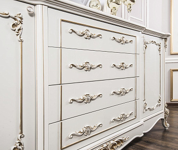 Комод Флоренция белый глянец