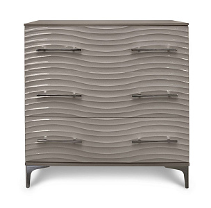 Комод Гравита 3 ящика серый камень глянец