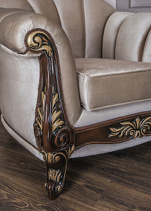 Кресло Марселла корень дуба глянец