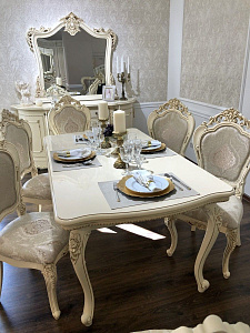 Стол Джоконда крем глянец