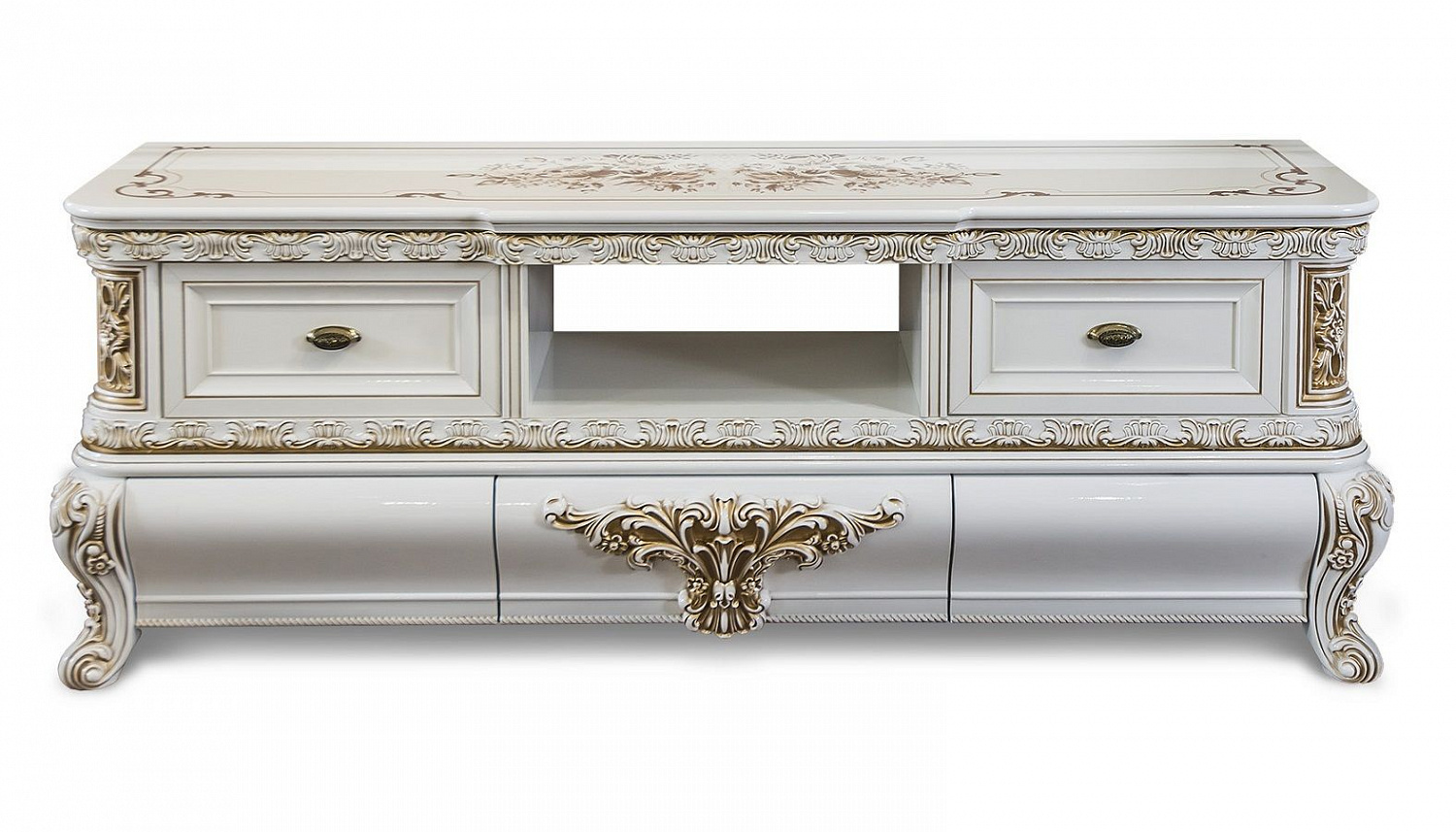 ТВ Тумба Алсу белый глянец