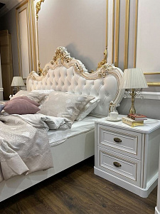 Тумба прикроватная Натали белый глянец