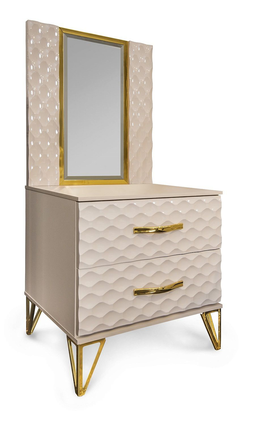 Тумба Лара бежевый глянец