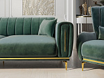 Диван Замира 3х местный оливковый
