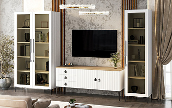 Витрина Стелла 1-ств белый