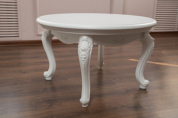 Столик круглый Мишель белый матовый