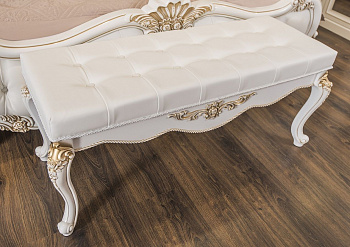 Банкетка Натали белый глянец