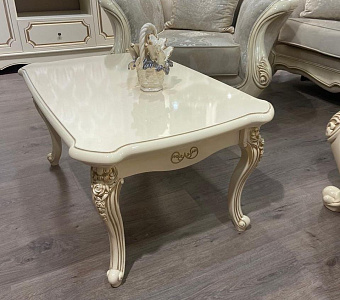 Столик прямоугольный Джоконда крем глянец