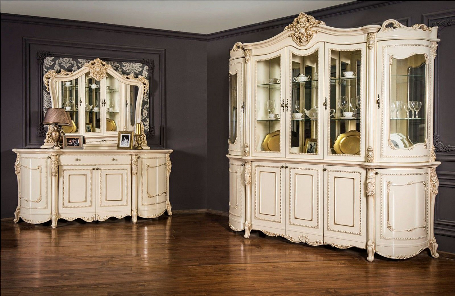 Сервант Джоконда 5-ств крем глянец