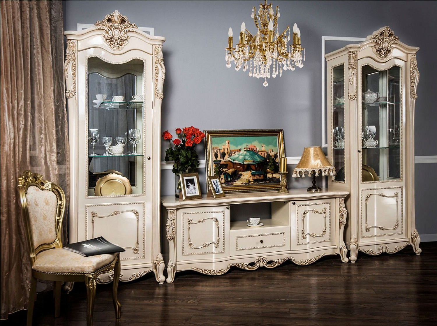 Гостиная Джоконда крем глянец