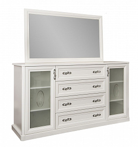 Комод Мишель белый матовый (гостиная)