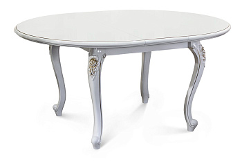 Стол Натали круглый белый глянец