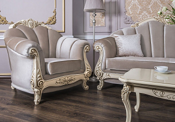 Кресло Марселла крем глянец