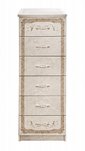 Комод Патрисия 6 ящиков крем корень глянец