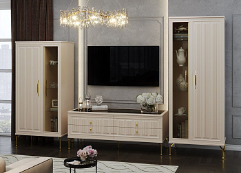 Гостиная Замира 2+тв+2 бежевый