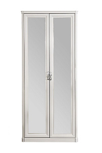 Шкаф Мишель 2-дверный с зеркалом белый матовый