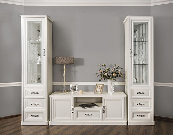 Витрина Мишель 1-ств белый матовый