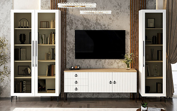 Витрина Стелла 1-ств белый