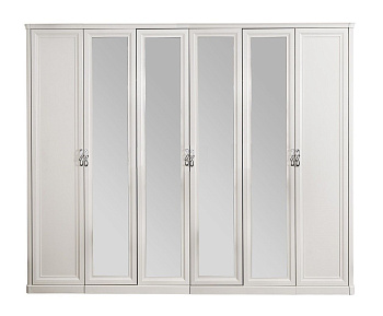 Шкаф Мишель 6-дверный белый матовый