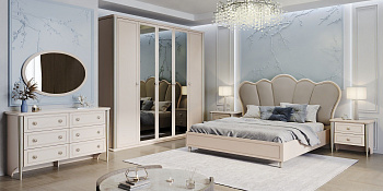 Зеркало Диана ППУ бежевый