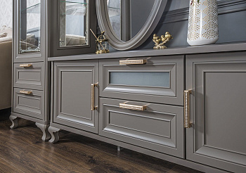 Гостиная Мокко 1+тв+1 серый камень