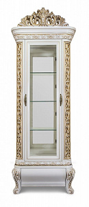 Витрина Алсу 1-ств белый глянец