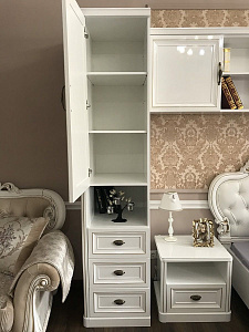 Шкаф детский Натали 1-ств без зеркал белый глянец