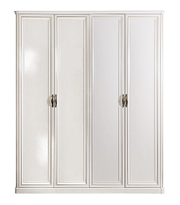 Шкаф Натали 4-дверный (2+2) без зеркал белый глянец