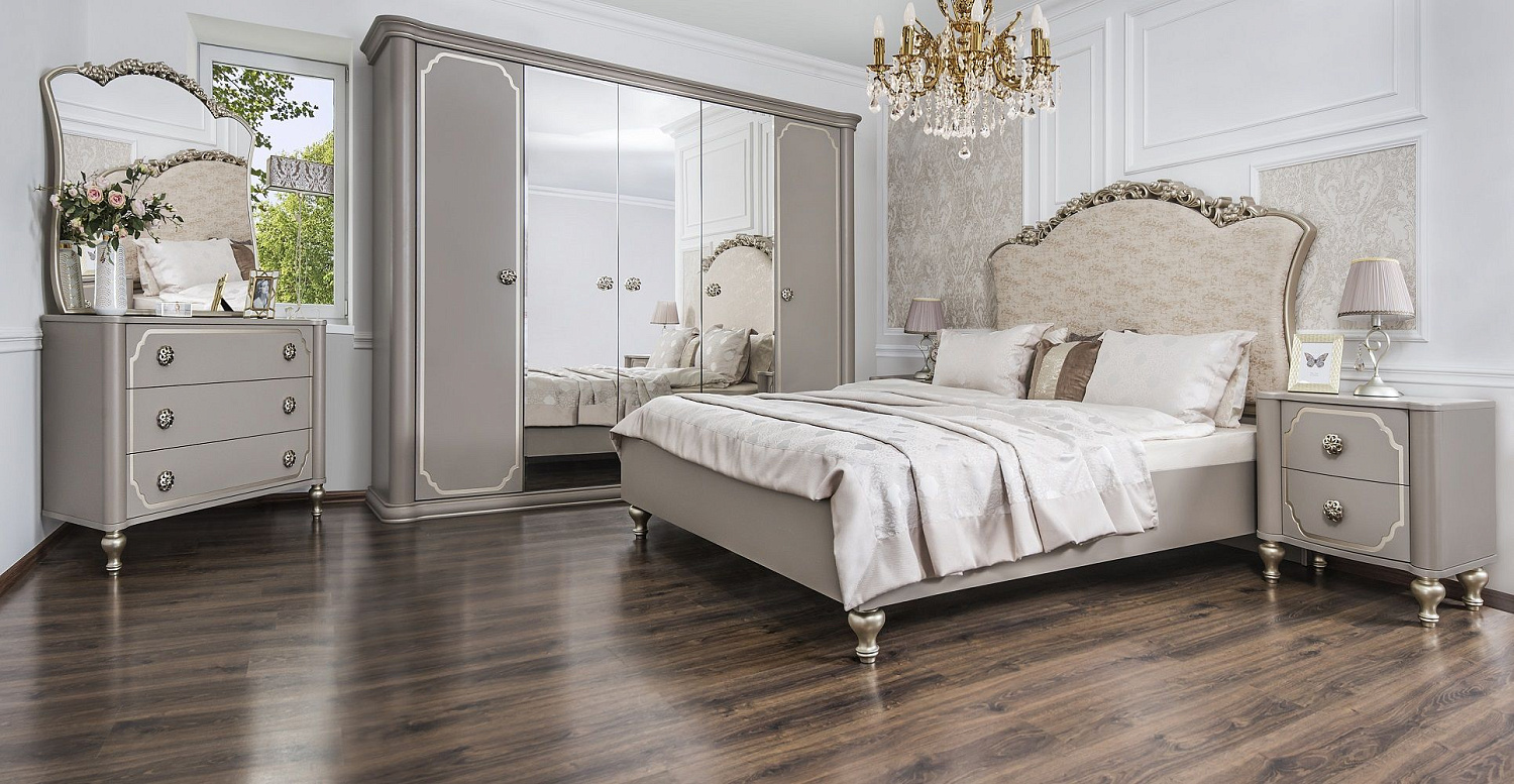 Шкаф Лали 5-дверный серый камень