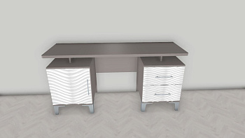 Туалетный столик Гравита белый глянец