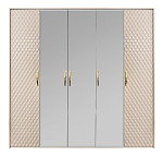 Шкаф Лара 5-дверный бежевый глянец