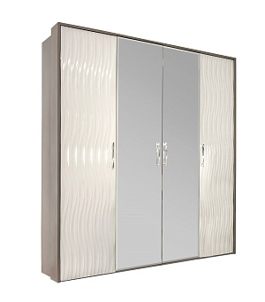 Шкаф Гравита 4-дверный белый глянец